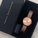 Daniel Wellington Petite Rose Gold Dial Rose Gold Mesh Strap Watch For Women - DW00100472 Buy Now By Daniel Wellington
