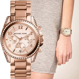 Michael Kors Blair Rose Gold Dial Rose Gold Steel Strap Watch for Women - MK5263 Buy Now By Michael Kors