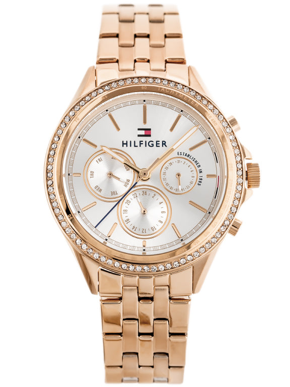Tommy Hilfiger Ari Diamonds Silver Dial Rose Gold Steel Strap Watch for Women - 1781978 Buy Now By Tommy Hilfiger