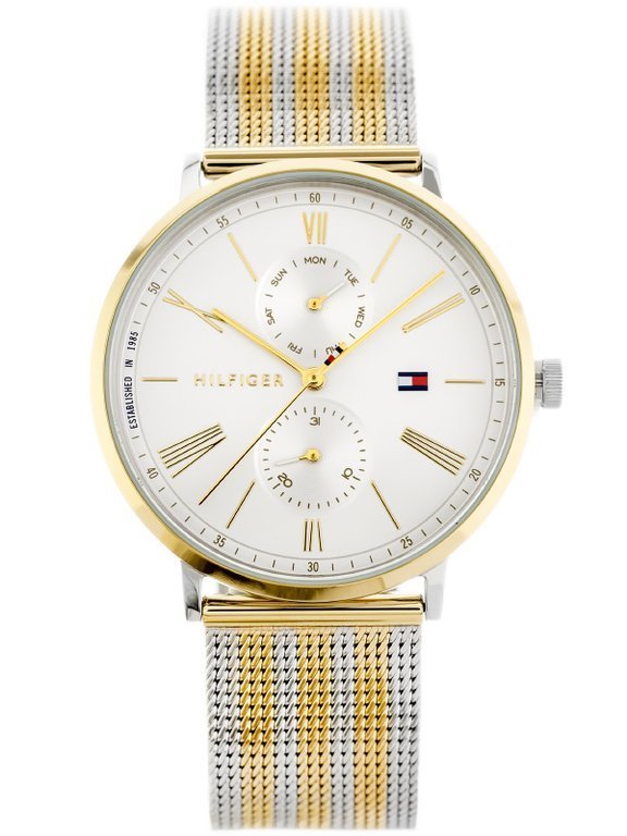 Tommy Hilfiger Jenna Quartz White Dial Two Tone Mesh Bracelet Watch for Women - 1782074 Buy Now By Tommy Hilfiger