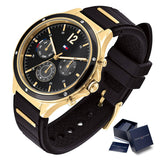 Tommy Hilfiger Eve Chronograph Quartz Black Dial Black Silicone Strap Watch For Women - 1782282 Buy Now By Tommy Hilfiger
