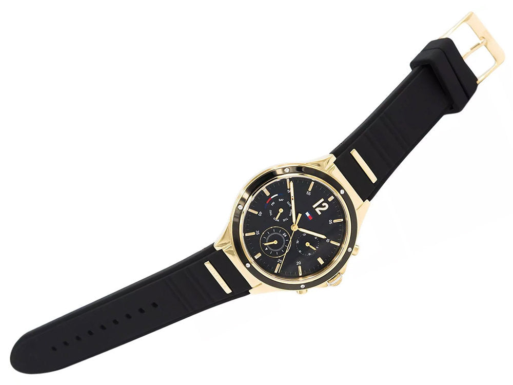 Tommy Hilfiger Eve Chronograph Quartz Black Dial Black Silicone Strap Watch For Women - 1782282 Buy Now By Tommy Hilfiger