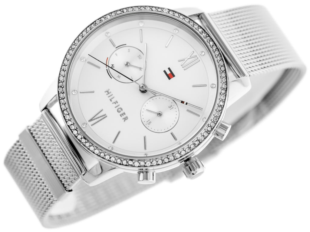 Tommy Hilfiger Blake Diamonds Silver Dial Silver Mesh Bracelet Watch for Women - 1782301 Buy Now By Tommy Hilfiger