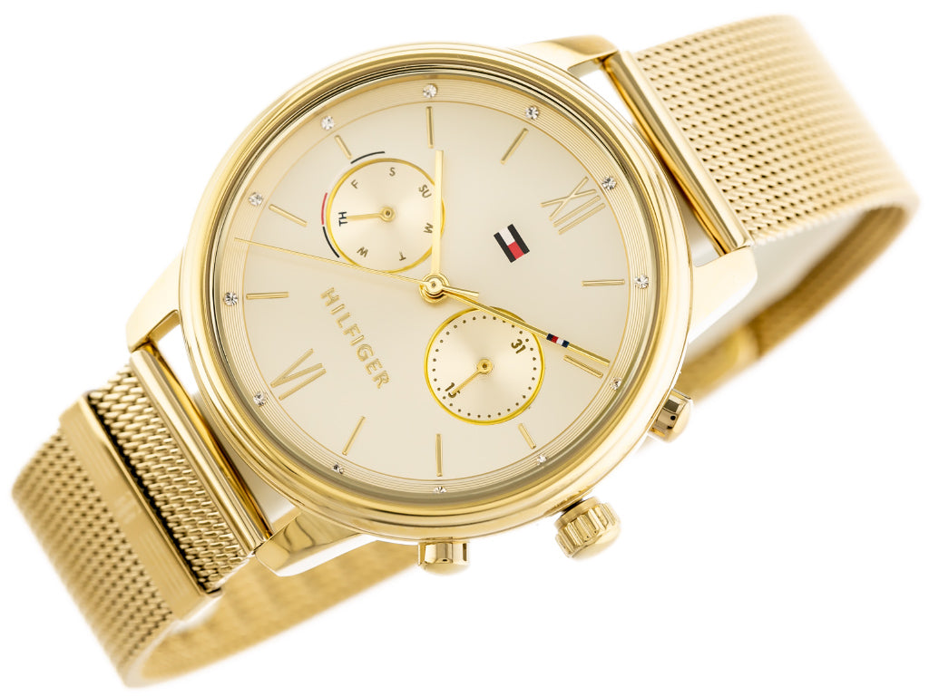 Tommy Hilfiger Blake Quartz Gold Dial Gold Mesh Bracelet Watch for Women - 1782302 Buy Now By Tommy Hilfiger