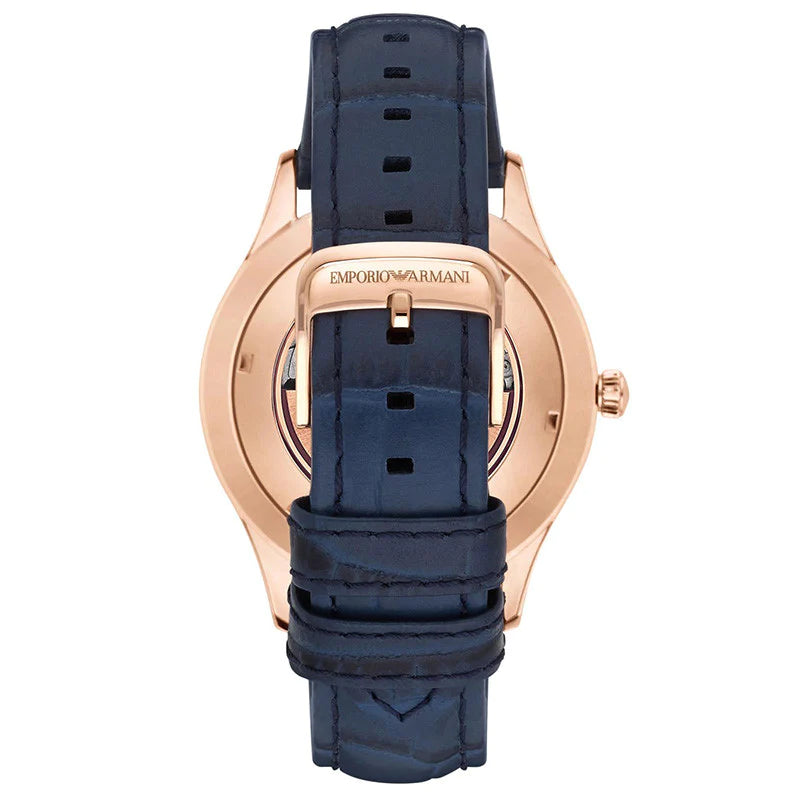 Emporio Armani Classic Silver Dial Blue Leather Strap Watch For Men - AR11131 Buy Now By Emporio Armani