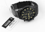 Hugo Boss Aeroliner Black Dial Black Steel Strap Watch for Men - 1513275 Buy Now By Hugo Boss
