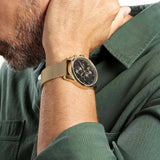 Hugo Boss Skymaster Black Dial Gold Mesh Bracelet Watch for Men - 1513838 Buy Now By Hugo Boss