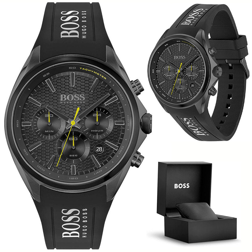 Hugo Boss Distinct Black Dial Black Silicone Strap Watch for Men - 1513859 Buy Now By Hugo Boss