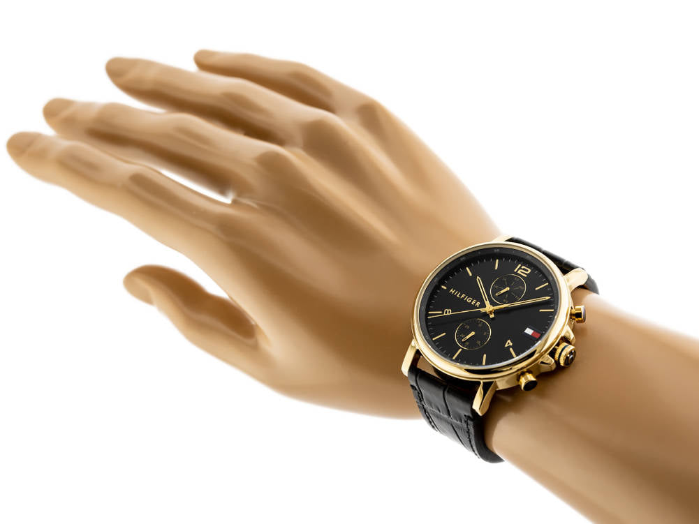 Tommy Hilfiger Daniel Black Dial Black Leather Strap Watch for Men - 1710417 Buy Now By Tommy Hilfiger