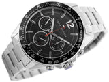 Tommy Hilfiger Luke Chronograph Black Dial Silver Steel Strap Watch for Men - 1791104 Buy Now By Tommy Hilfiger
