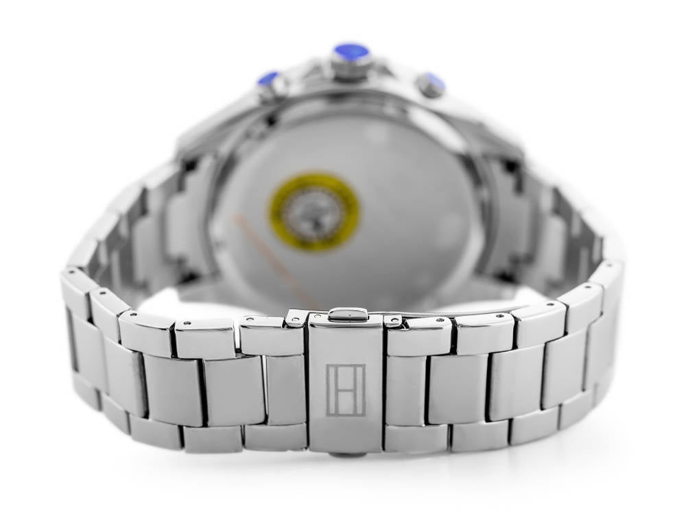 Tommy Hilfiger Luke Chronograph Black Dial Silver Steel Strap Watch for Men - 1791104 Buy Now By Tommy Hilfiger