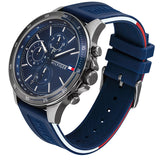 Tommy Hilfiger Bank Blue Dial Blue Rubber Strap Watch for Men - 1791721 Buy Now By Tommy Hilfiger
