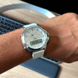 Tommy Hilfiger Digital Silver Dial White Silicone Strap Watch For Men - 1791764 Buy Now By Tommy Hilfiger