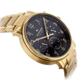 Tommy Hilfiger Daniel Chronograph Black Dial Gold Steel Strap Watch For Men - 1791978 Buy Now By Tommy Hilfiger