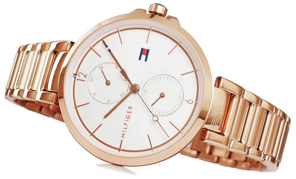 Tommy Hilfiger Angela Quartz White Dial Rose Gold Steel Strap Watch for Women - 1782124 Buy Now By Tommy Hilfiger