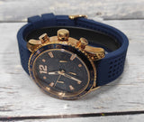 Guess Fleet Blue Dial Blue Rubber Strap Watch for Men - W0971G3 Buy Now By Guess