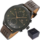 Tommy Hilfiger Chase Quartz Black Dial Brown Leather Strap Watch for Men - 1791577 Buy Now By Tommy Hilfiger