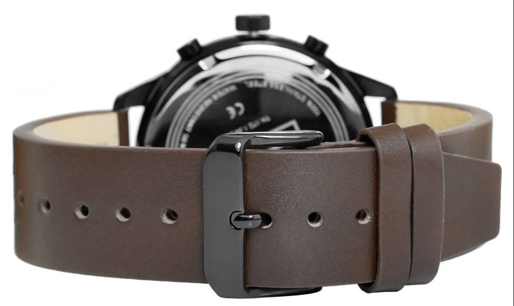 Tommy Hilfiger Chase Quartz Black Dial Brown Leather Strap Watch for Men - 1791577 Buy Now By Tommy Hilfiger