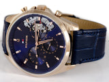 Tommy Hilfiger Baker Chronograph Quartz Blue Dial Blue Leather Strap Watch For Men - 1710451 Buy Now By Tommy Hilfiger