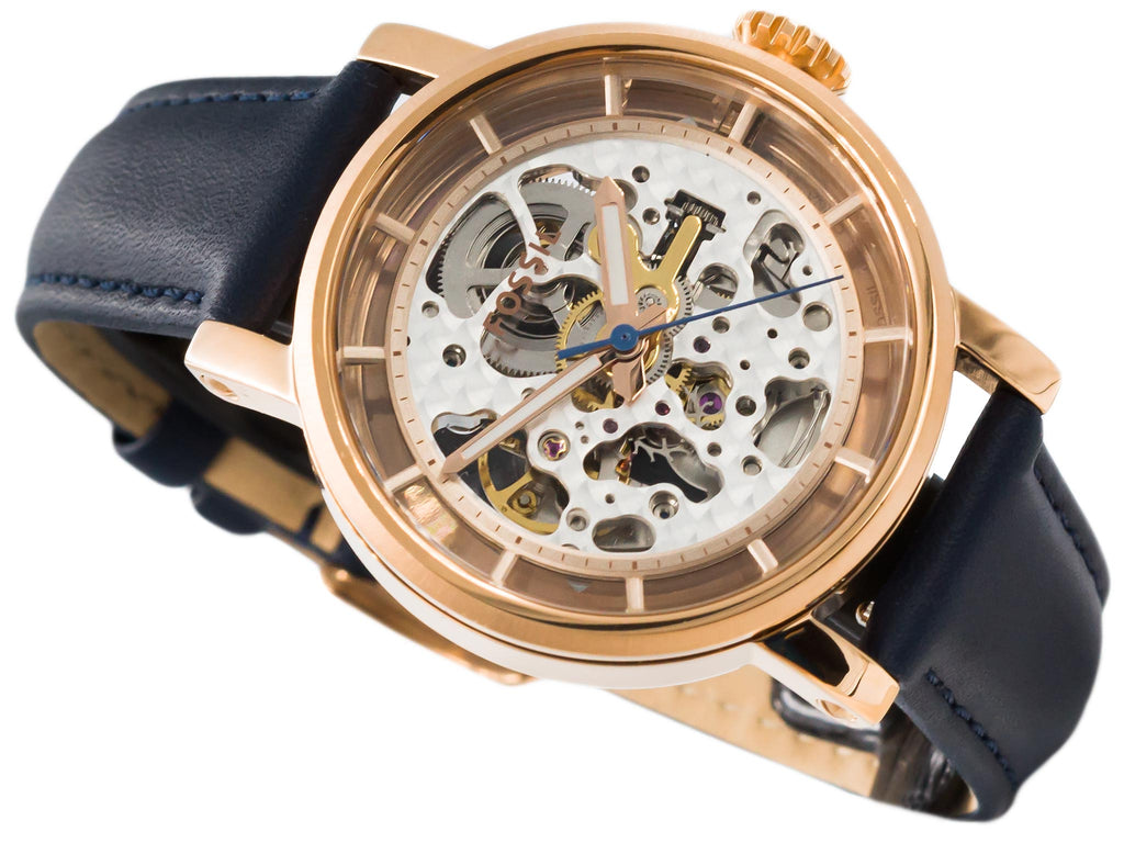 Fossil Original Boyfriend Skeleton White Dial Blue Leather Strap Watch for Women - ME3086 Buy Now By Fossil