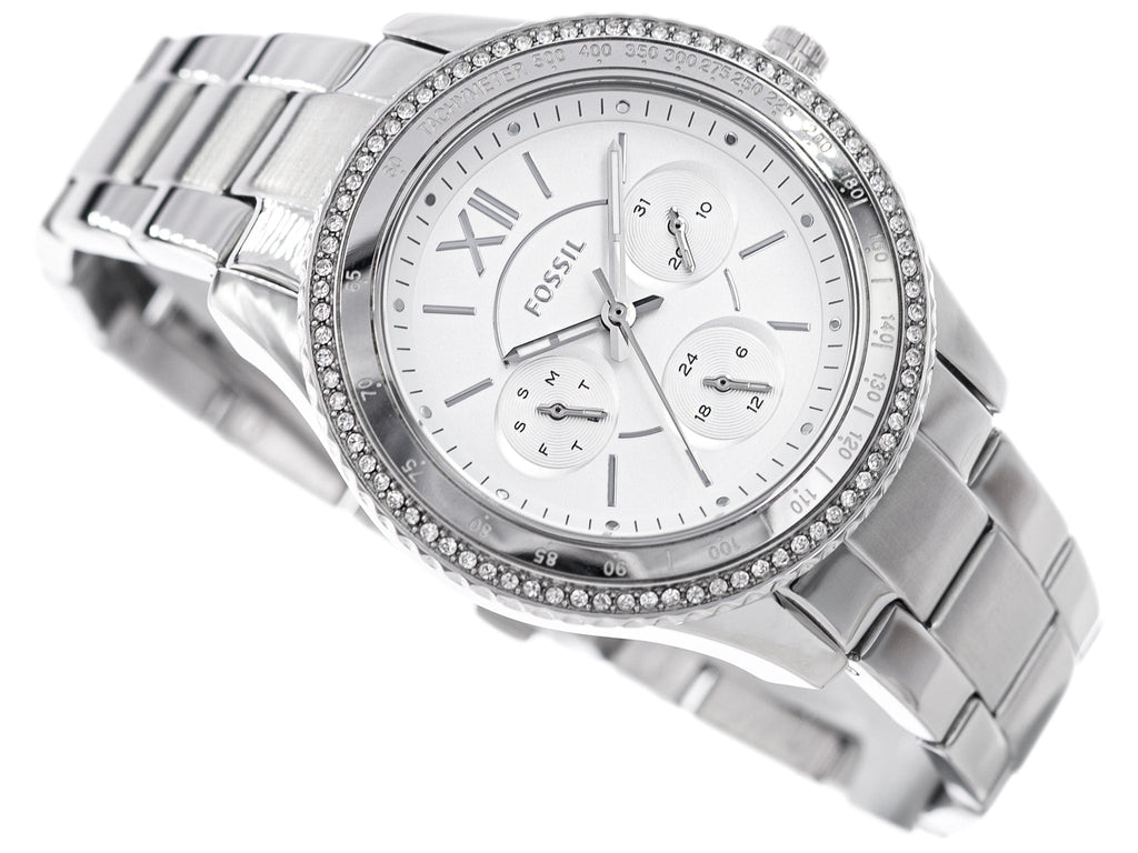 Fossil Stella Sport Multifunction Silver Dial Silver Steel Strap Watch for Women - ES5108 Buy Now By Fossil