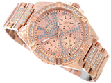 Guess Frontier Diamonds Rose Gold Dial Rose Gold Steel Strap Watch For Women - W1156L3 Buy Now By Guess