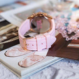 Guess Sparkling Chronograph Crystals Pink Dial Pink Silicone Strap Watch For Women - GW0032L4 Buy Now By Guess