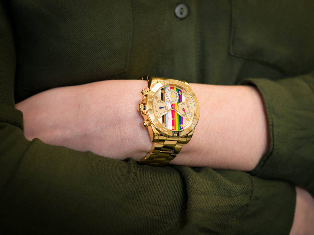 Guess Eclipse Multifunction Gold Dial Gold Steel Strap Watch for Women - GW0433L1 Buy Now By Guess