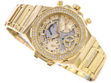 Guess Fusion Chronograph Gold Dial Gold Steel Strap Watch for Women - GW0552L2 Buy Now By Guess