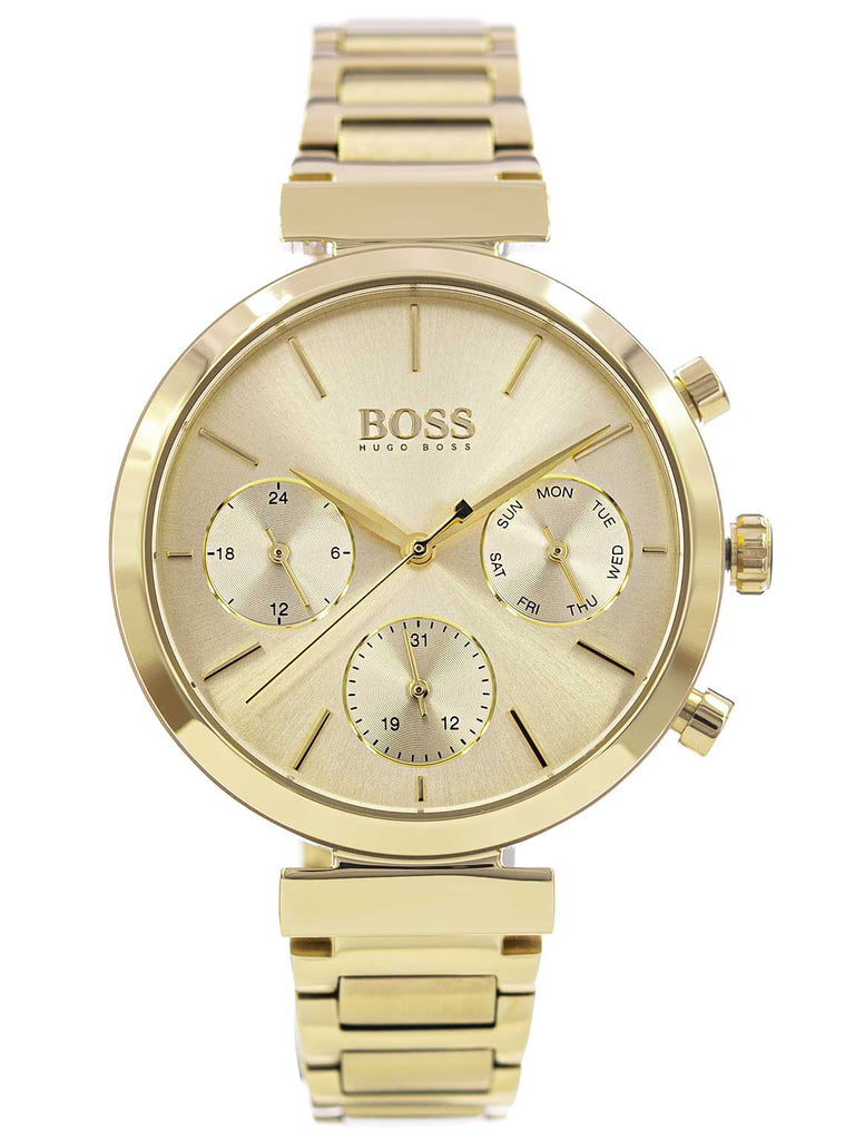 Hugo Boss Flawless Gold Dial Gold Steel Strap Watch for Women - 1502532 Buy Now By Hugo Boss
