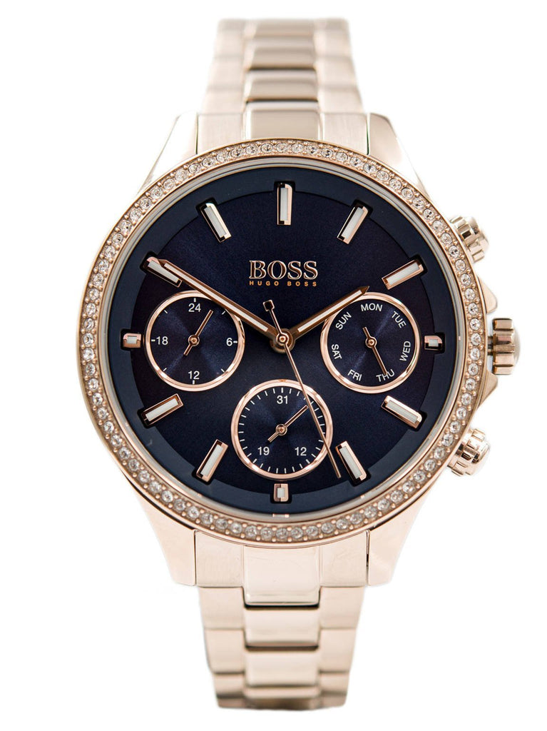 Hugo Boss Hera Blue Dial Gold Steel Strap Watch for Women - 1502566 Buy Now By Hugo Boss