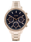 Hugo Boss Hera Blue Dial Gold Steel Strap Watch for Women - 1502566 Buy Now By Hugo Boss