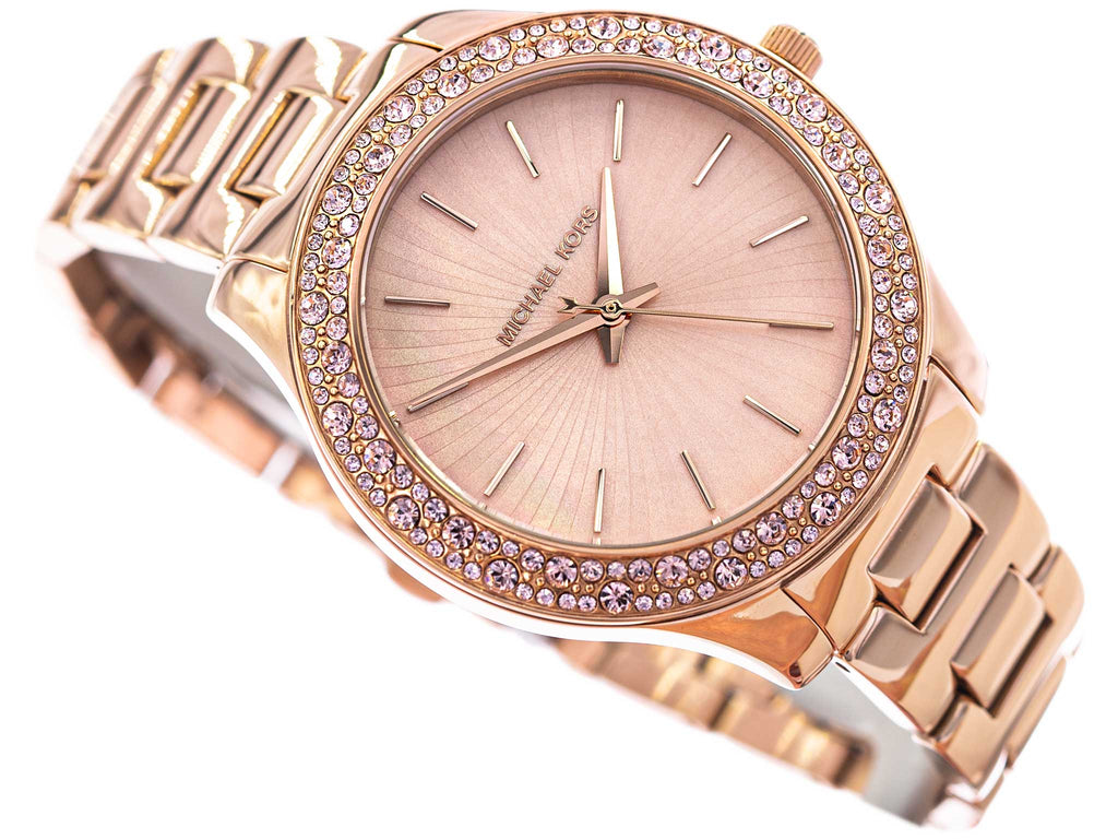 Michael Kors Lilane Quartz Rose Gold Dial Rose Gold Steel Strap Watch For Women - MK1068 Buy Now By Michael Kors