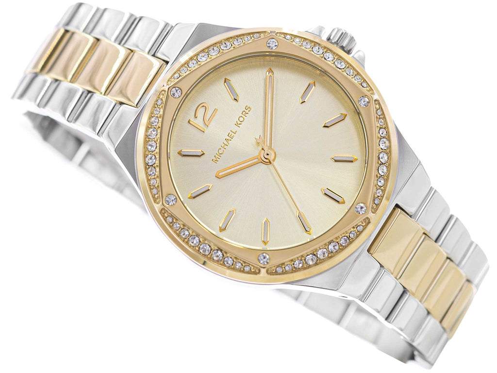 Michael Kors Lennox Three-Hand Gold Dial Two Tone Steel Strap Watch For Women - MK6988 Buy Now By Michael Kors