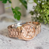 Michael Kors Runway Chronograph Rose Gold Dial Rose Gold Steel Strap Watch For Women - MK7324 Buy Now By Michael Kors