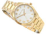 Michael Kors Lennox Three Hand Silver Dial Gold Steel Strap Watch For Women - MK7391 Buy Now By Michael Kors