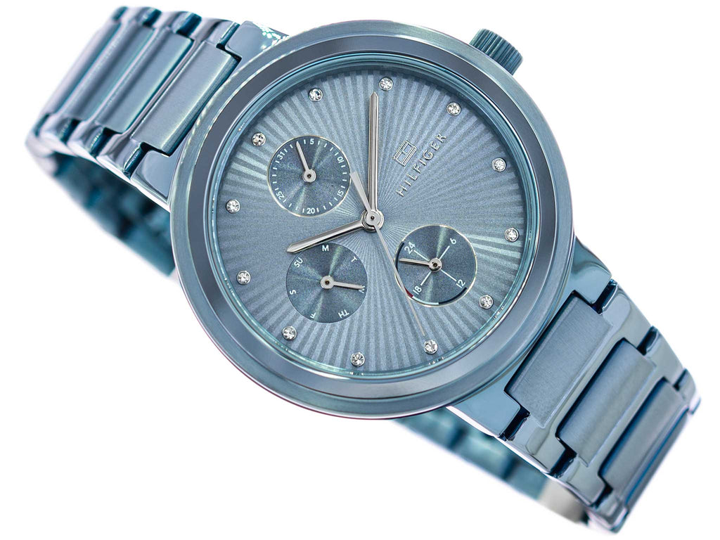 Tommy Hilfiger Joy Chronograph Blue Dial Blue Steel Strap Watch For Women - 1782535 Buy Now By Tommy Hilfiger