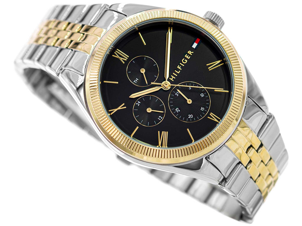 Tommy Hilfiger Monica Chronograph Black Dial Two Tone Steel Strap Watch For Women - 1782591 Buy Now By Tommy Hilfiger