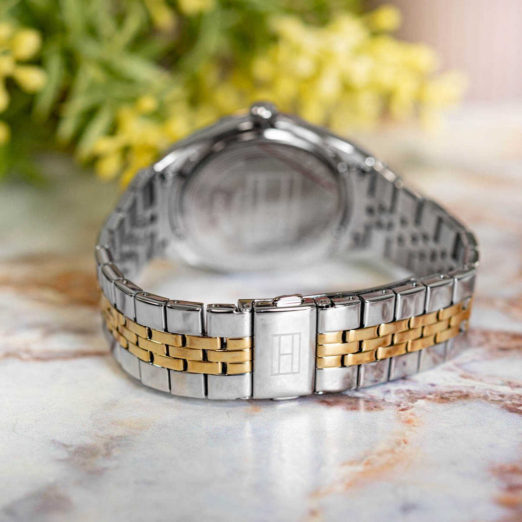 Tommy Hilfiger Monica Chronograph Black Dial Two Tone Steel Strap Watch For Women - 1782591 Buy Now By Tommy Hilfiger