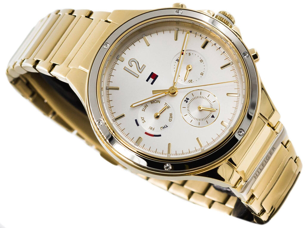 Tommy Hilfiger Eve Chronograph Quartz White Dial Gold Steel Strap Watch For Women - 1782278 Buy Now By Tommy Hilfiger