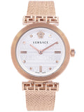 Versace Meander White Dial Rose Gold Mesh Bracelet Watch for Women - VELW00620 Buy Now By Versace