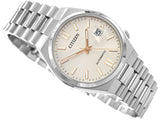 Citizen Tsuyosa Automatic Oatmeal White Dial Silver Steel Strap Watch For Men - NJ0151-88W Buy Now By Citizen