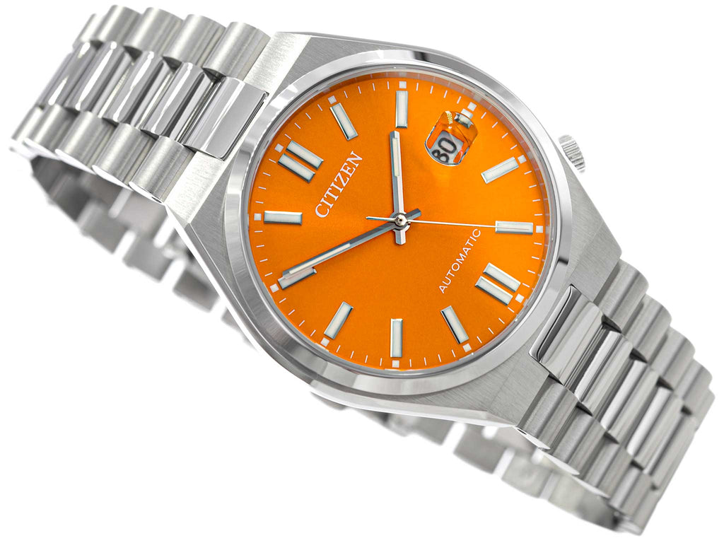 Citizen Tsuyosa Automatic Orange Dial Silver Steel Strap Watch For Men - NJ0151-88Z Buy Now By Citizen
