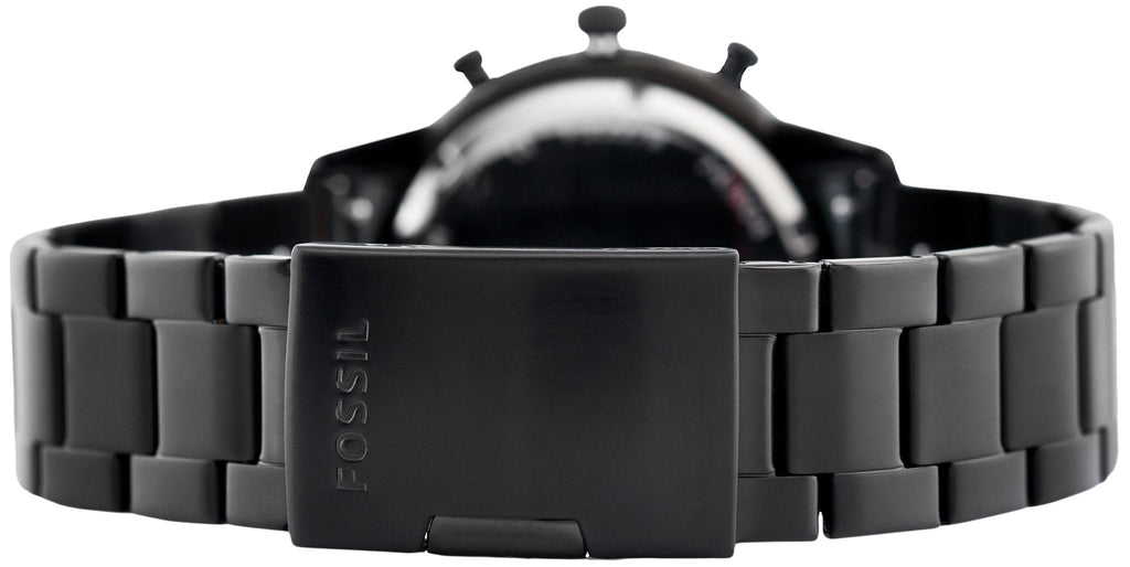 Fossil Townsman Chronograph Black Dial Black Steel Strap Watch for Men - FS5379 Buy Now By Fossil