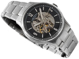 Fossil Forrester Automatic Skeleton Black Dial Silver Steel Strap Watch for Men - ME3180 Buy Now By Fossil