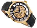 Fossil Townsman Automatic Skeleton Black Dial Black Leather Strap Watch for Men - ME3210 Buy Now By Fossil