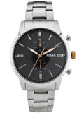 Fossil Townsman Chronograph Grey Dial Silver Steel Strap Watch for Men - FS5407 Buy Now By Fossil