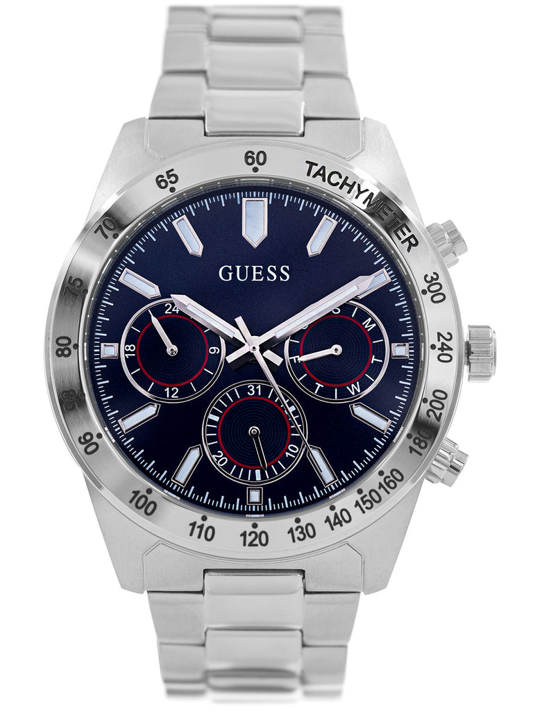 Guess Altitude Chronograph Blue Dial Silver Steel Strap Watch for Men - GW0329G1 Buy Now By Guess