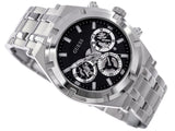 Guess Continental Black Dial Silver Steel Strap Watch for Men - GW0260G1 Buy Now By Guess