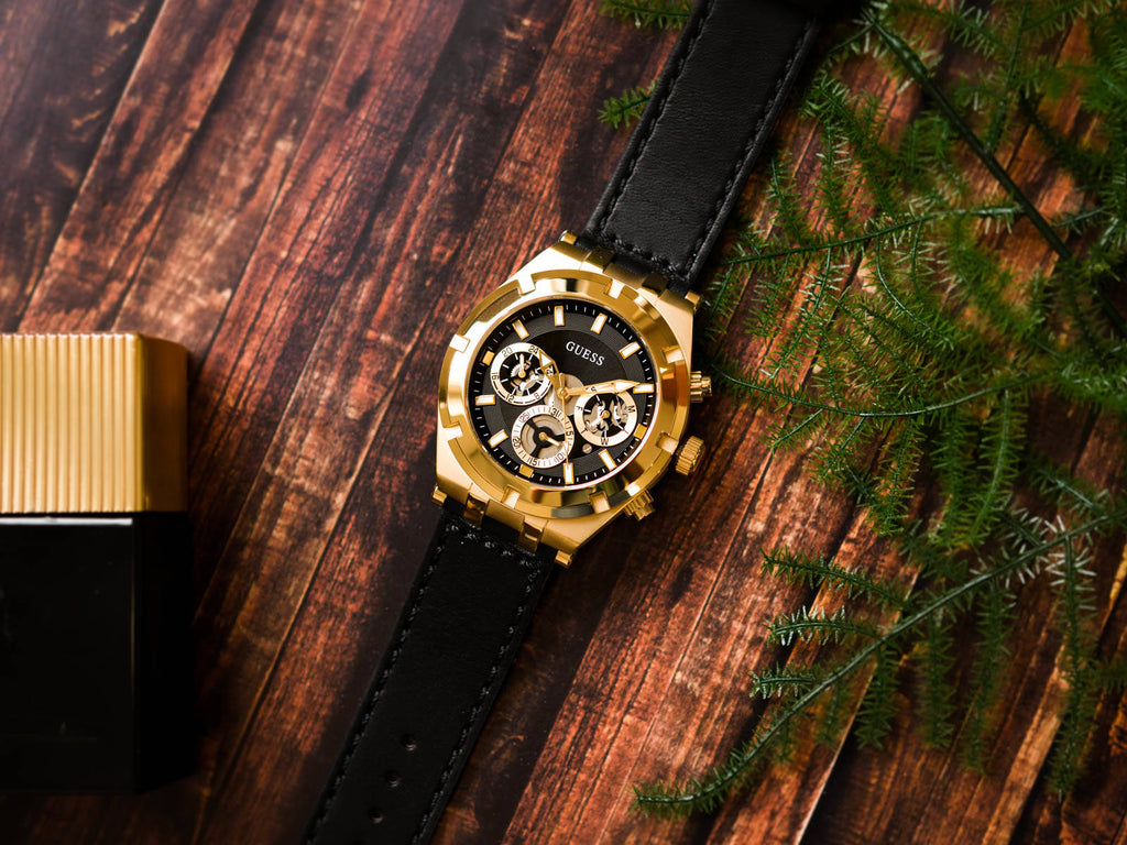 Guess Continental Black Dial Black Rubber Strap Watch for Men - GW0262G2 Buy Now By Guess